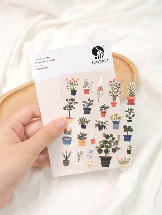 Little Corners Filled With Green | Sticker Sheet
