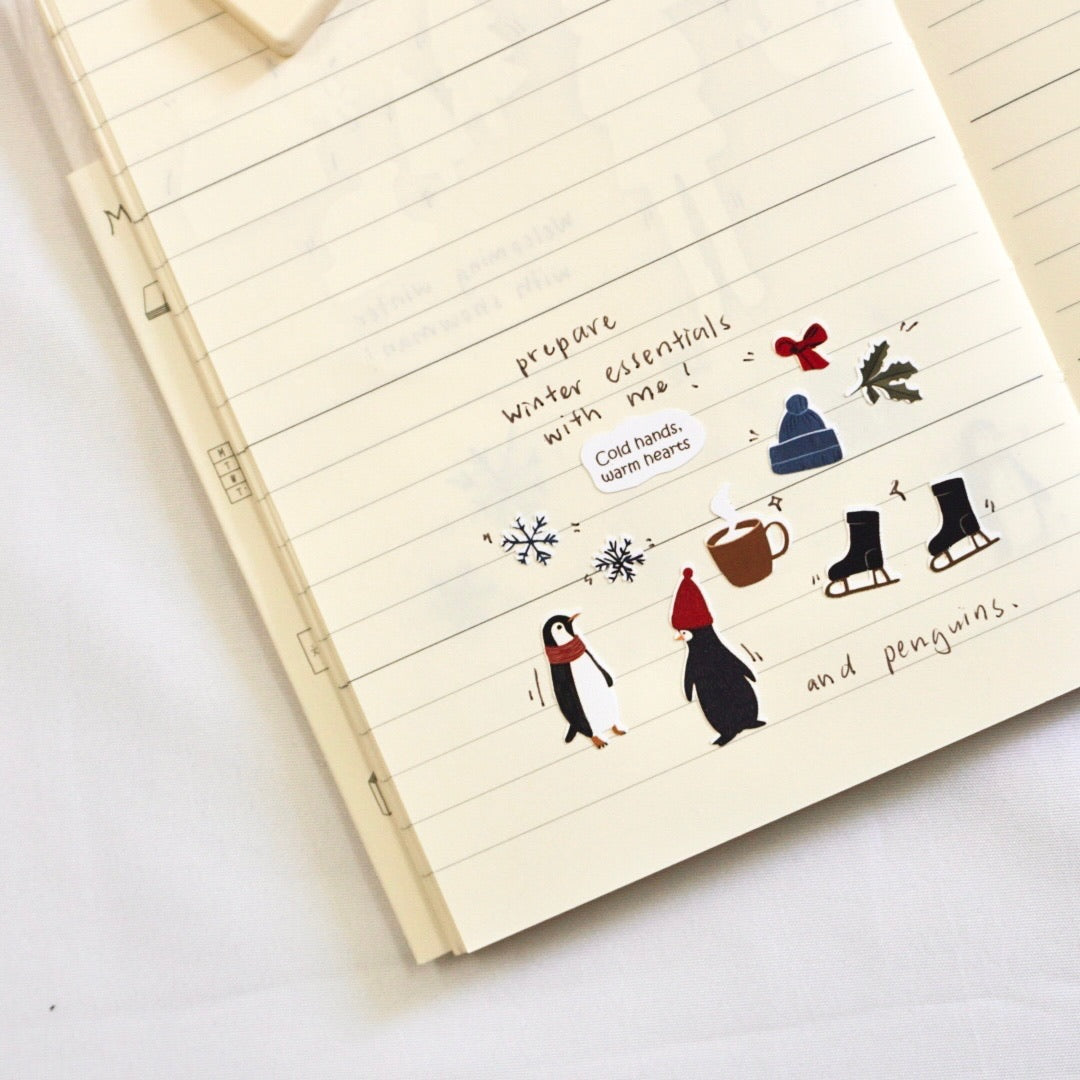 Warm Moments Walking in Snow | Sticker Sheet