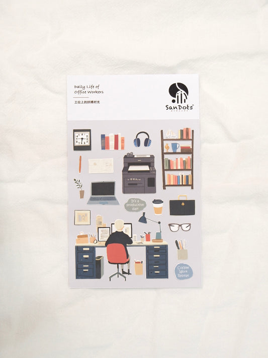 Daily Life of Office Workers | Sticker Sheet