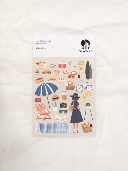 An Outdoor Day for Picnics | Sticker Sheet