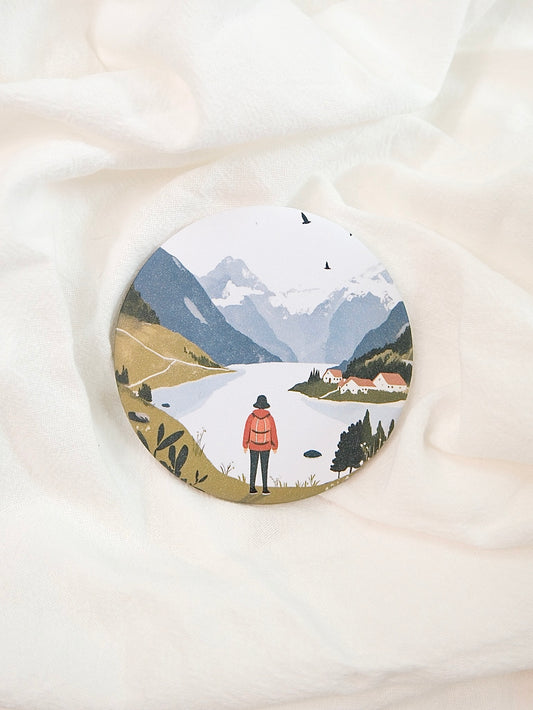 Beyond This Peak | Pocket Mirror Badge