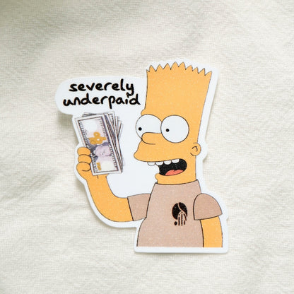 The Simpsons x SanDots Workers (Bart Simpson) | Sticker Flake