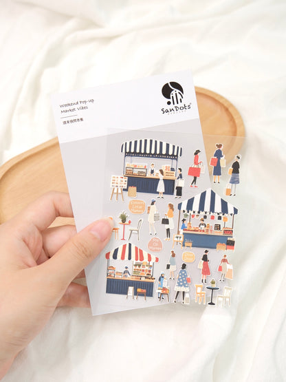 Weekend Pop-Up Market Vibes | Sticker Sheet