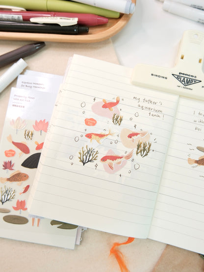 Prosperity Flows with Koi Fish | Sticker Sheet