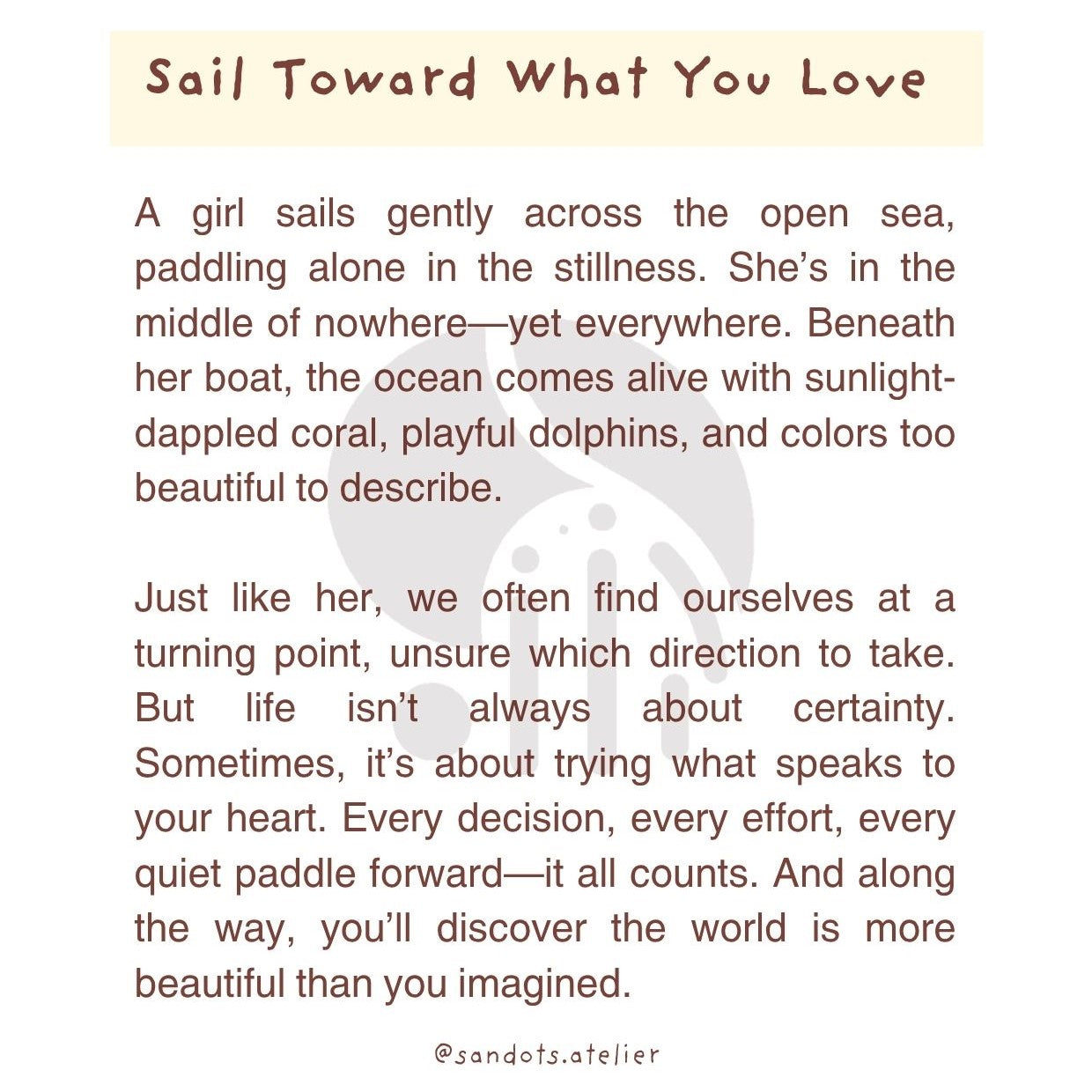 Sail Toward What You Love | Pocket Mirror Badge