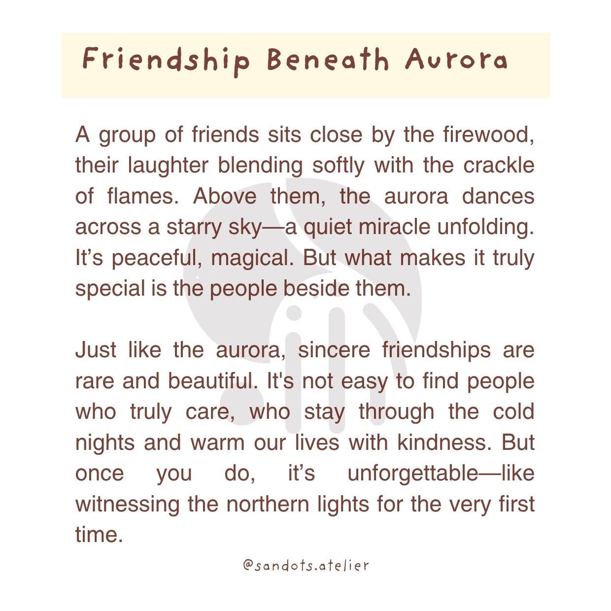 Friendship Beneath Aurora | Postcard