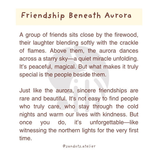 Friendship Beneath Aurora | Postcard