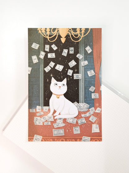 The Prosperity Cat| Postcard