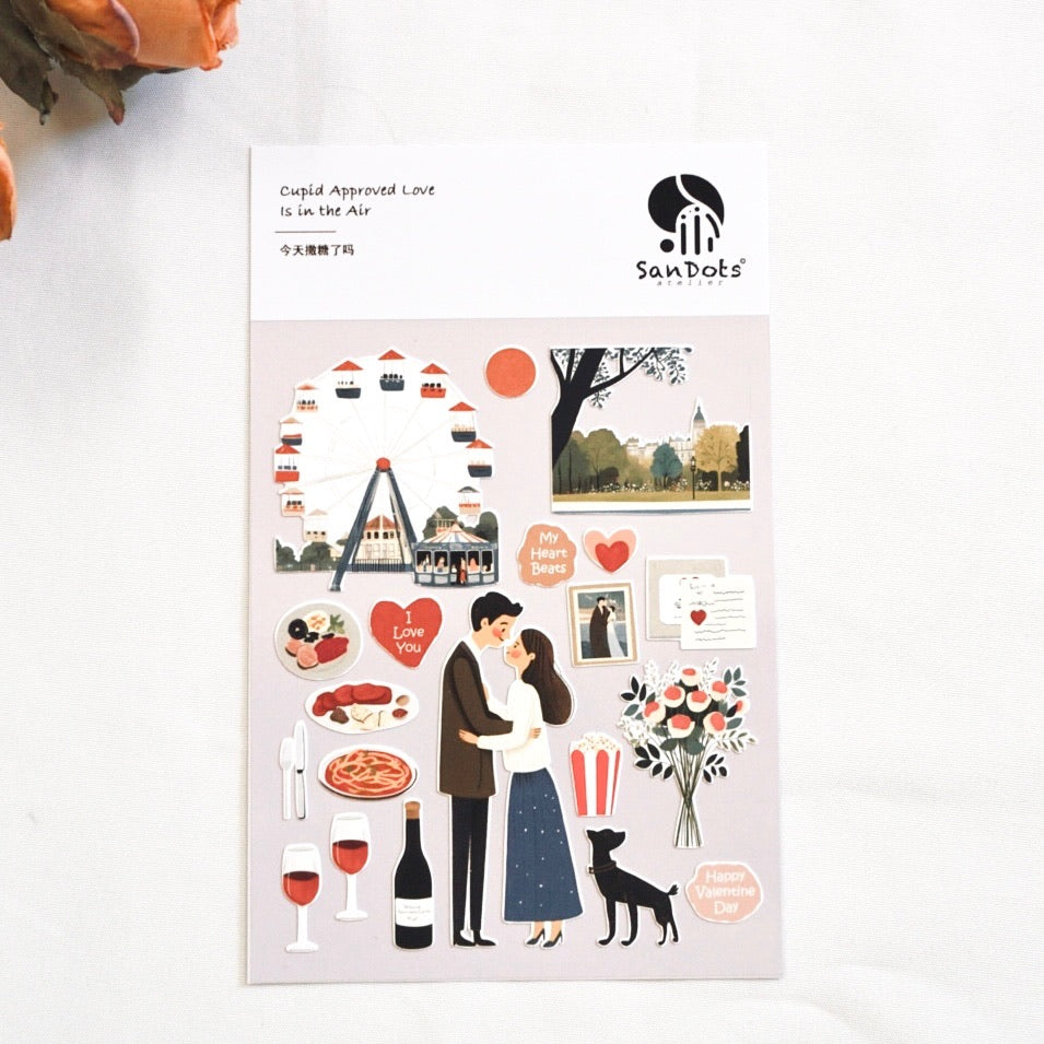 Cupid Approved Love is in the Air | Sticker Sheet