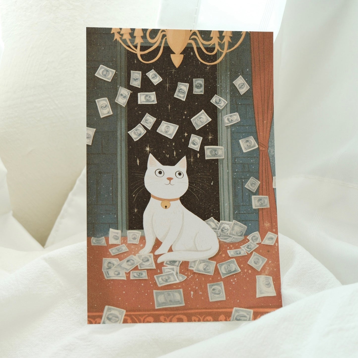 The Prosperity Cat| Postcard