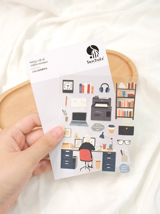 Daily Life of Office Workers | Sticker Sheet