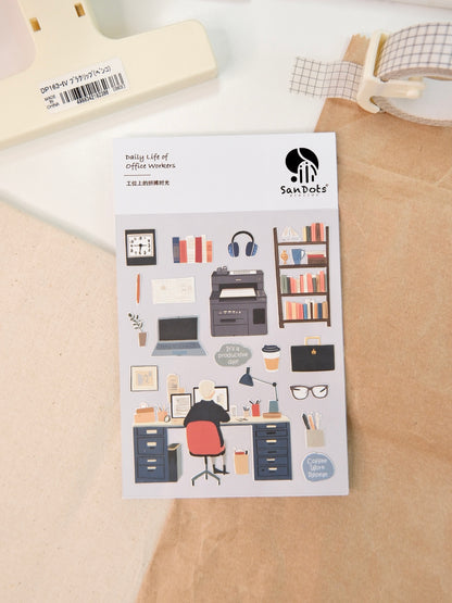 Daily Life of Office Workers | Sticker Sheet
