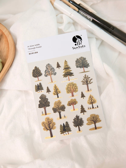 A Slow Walk Through Forest | Sticker Sheet
