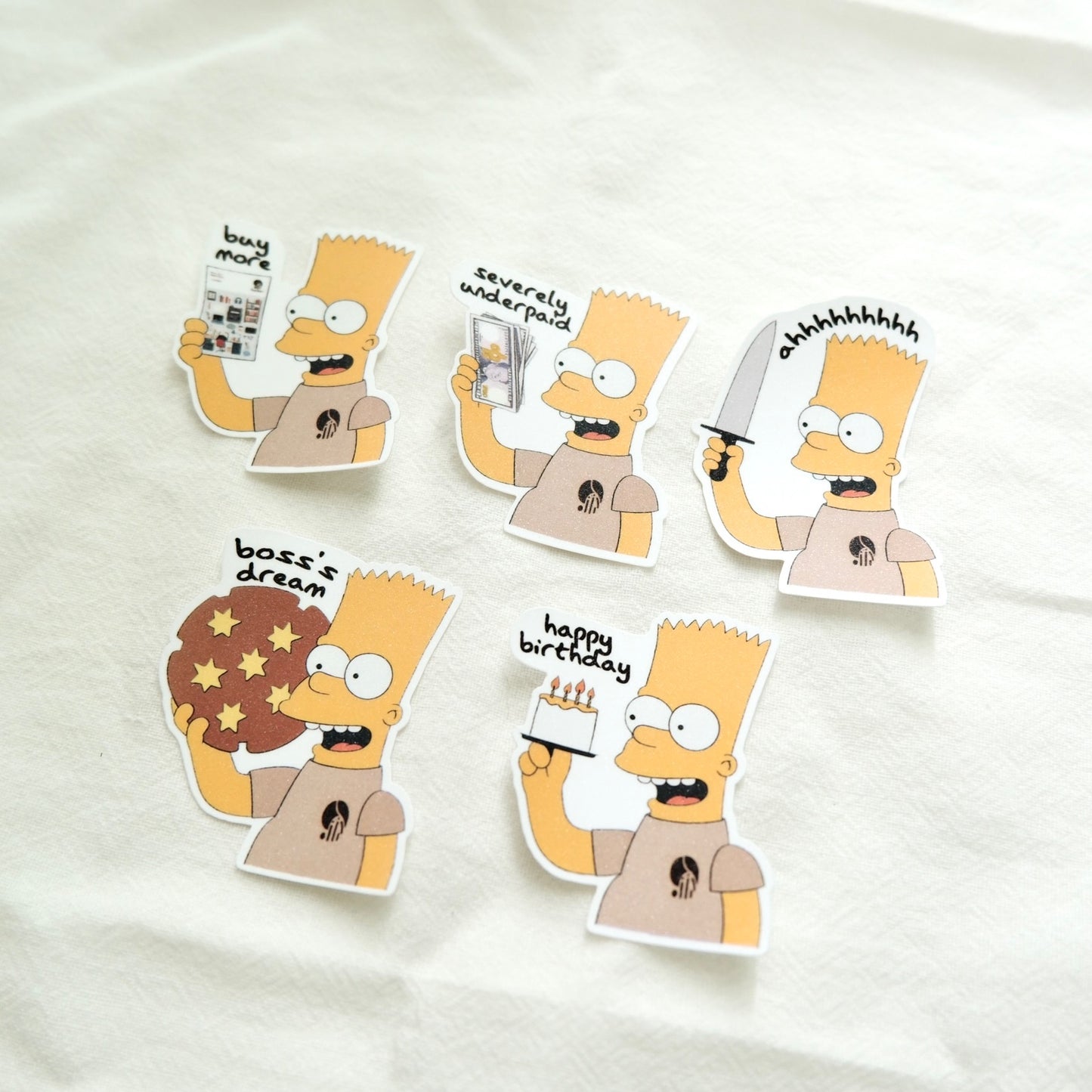 The Simpsons x SanDots Workers (Bart Simpson) | Sticker Flake