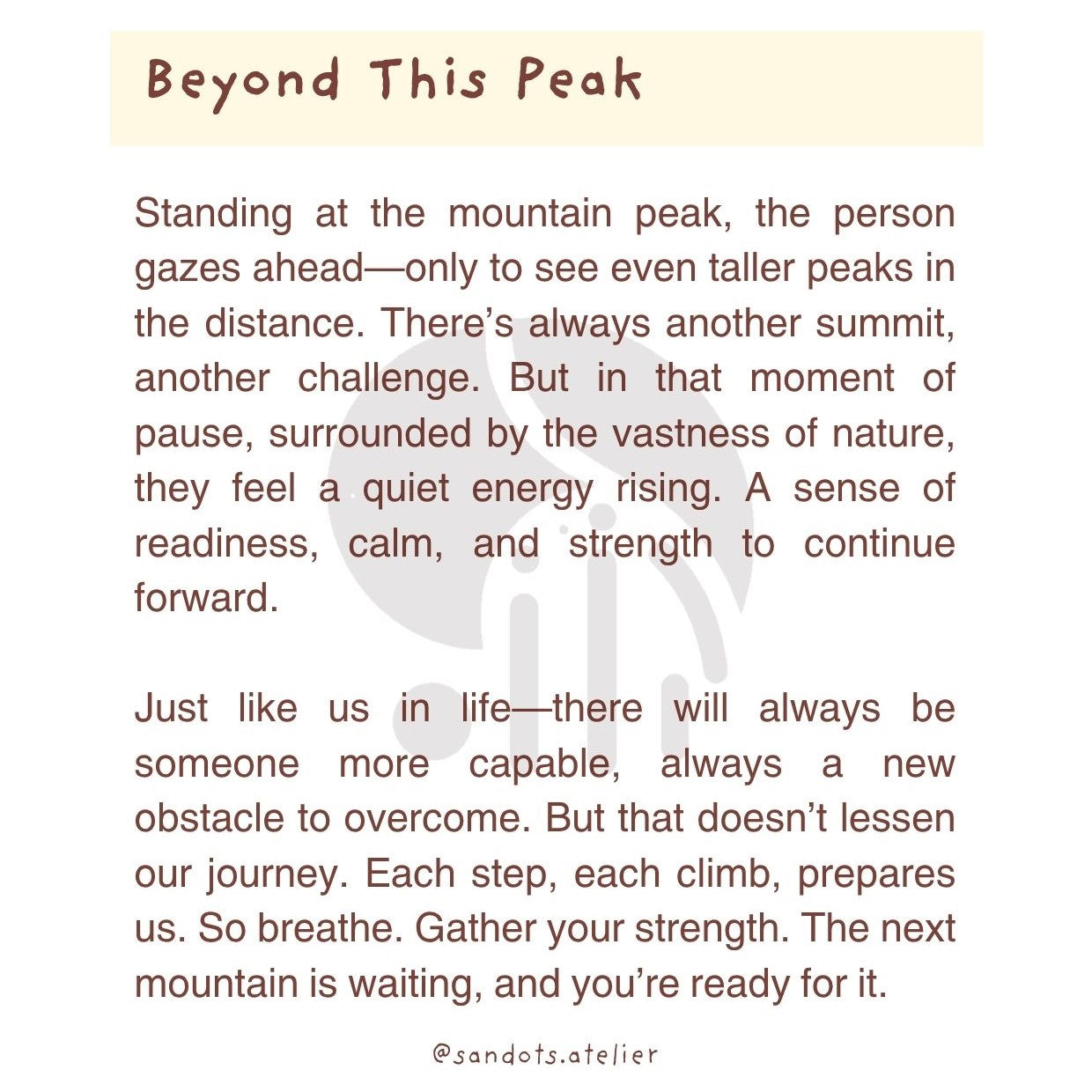 Beyond This Peak | Postcard