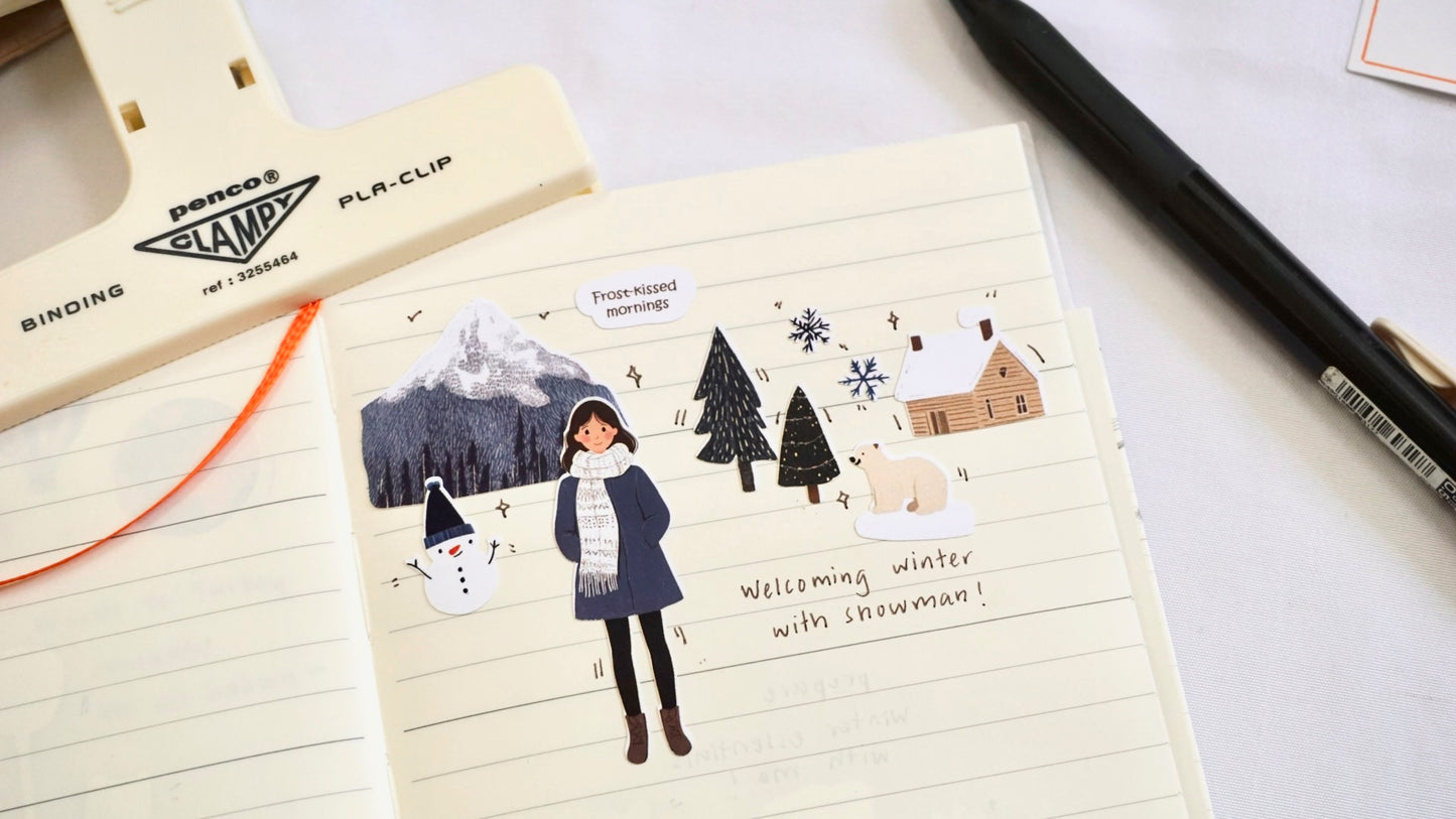 Warm Moments Walking in Snow | Sticker Sheet