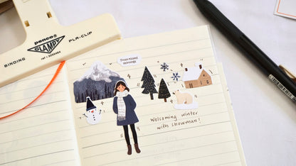 Warm Moments Walking in Snow | Sticker Sheet