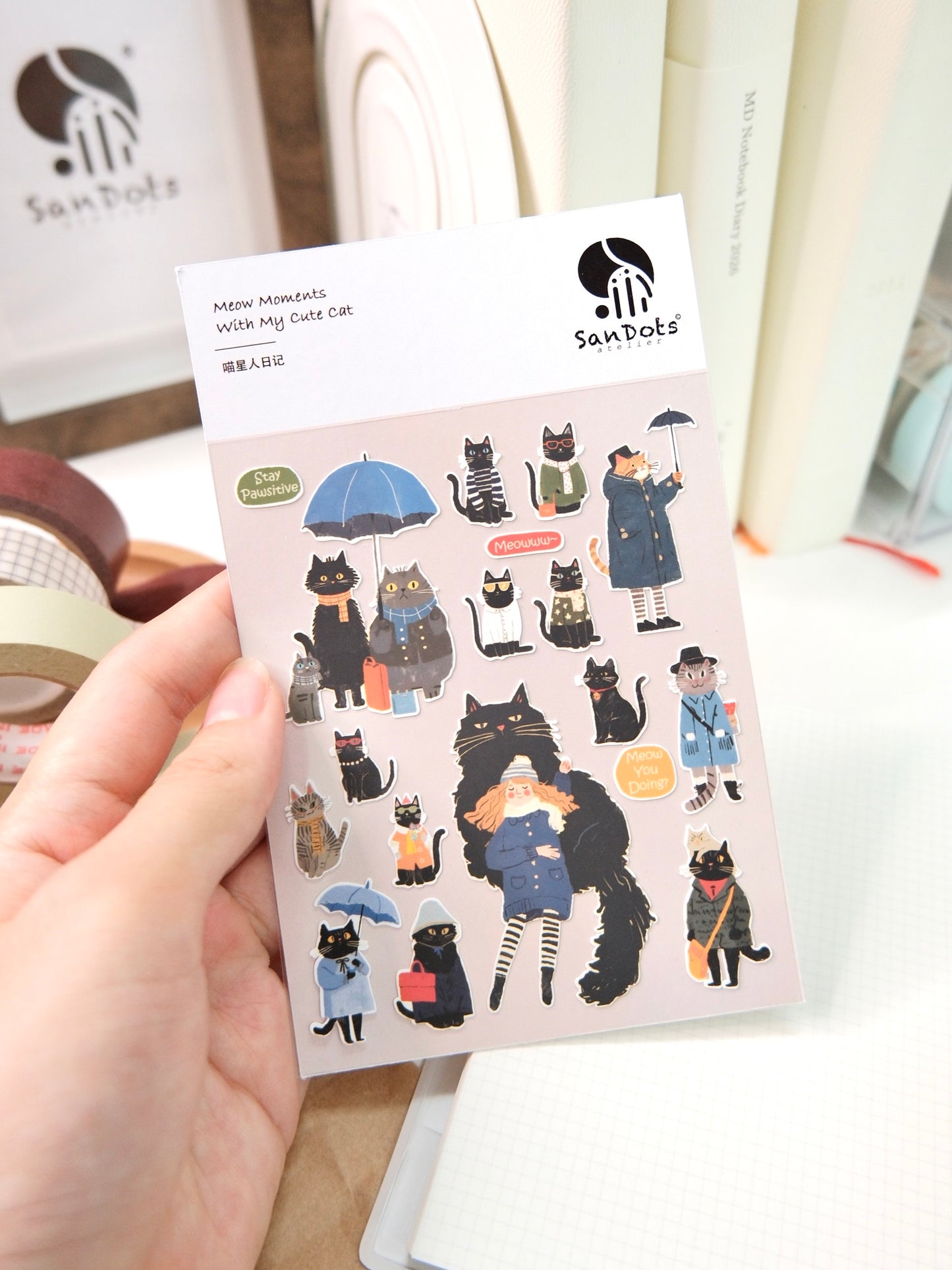 Meow Moments with My Cute Cat | Sticker Sheet