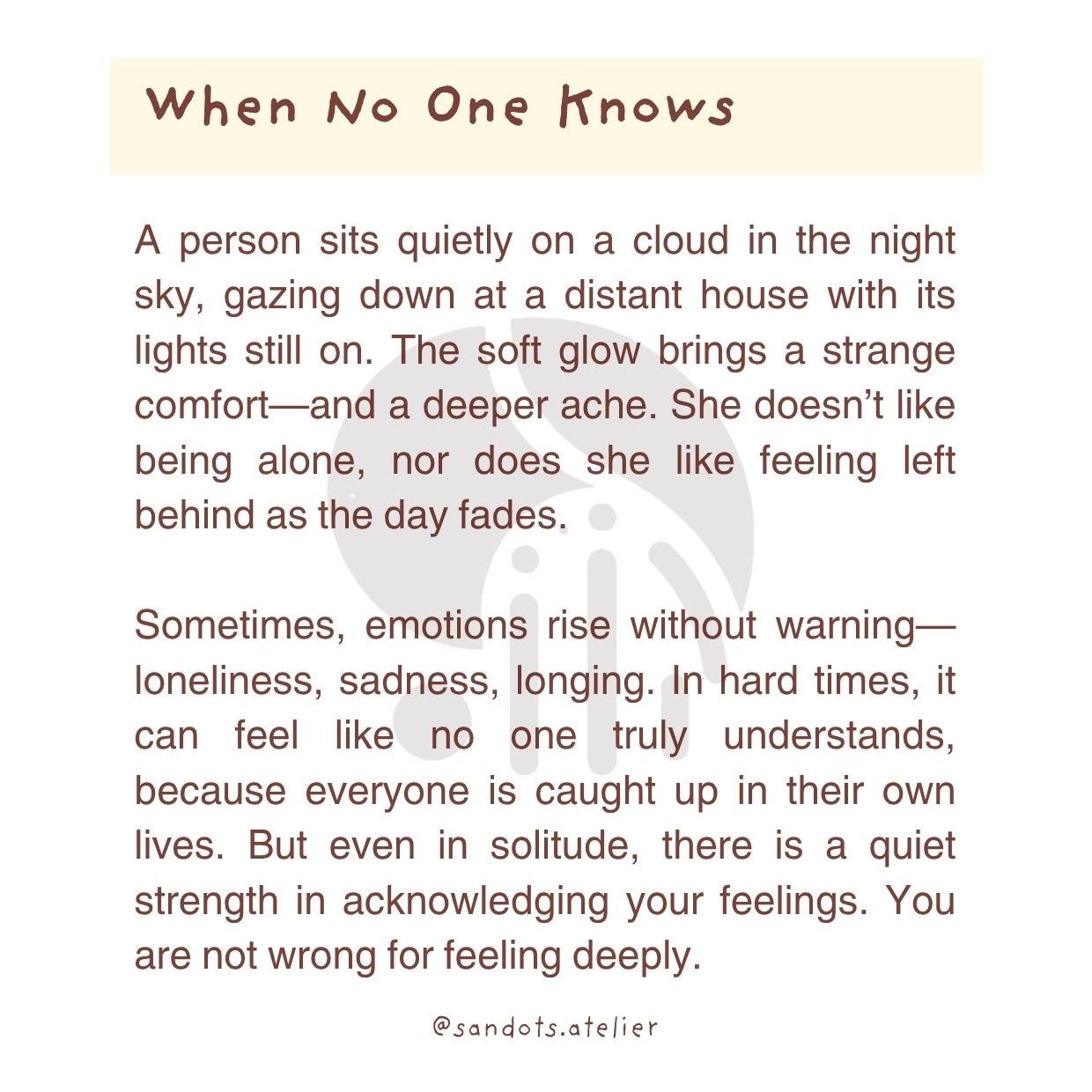 When No One Knows | Postcard
