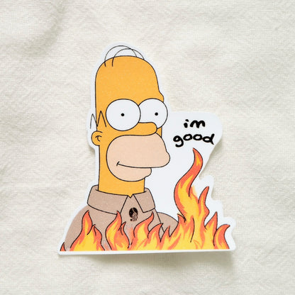 The Simpsons x SanDots Workers (Homer Simpson) | Sticker Flake