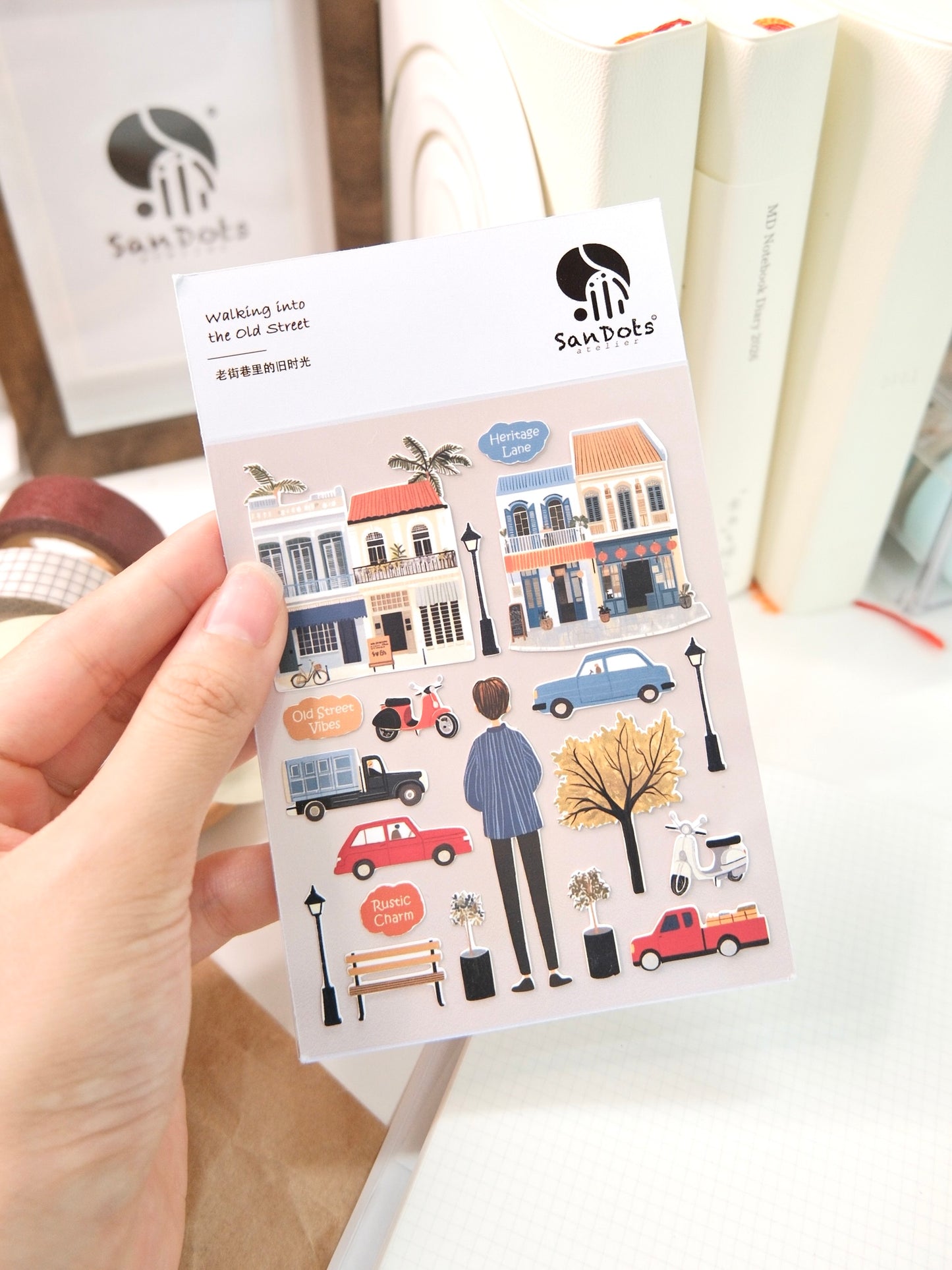 Walking Into the Old Street | Sticker Sheet