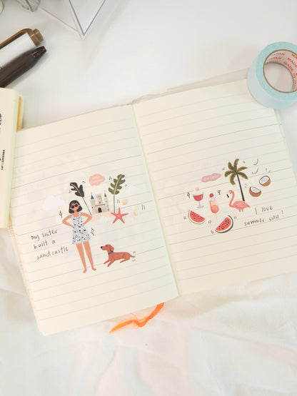 Sweet Escape to Summer Beach | Sticker Sheet