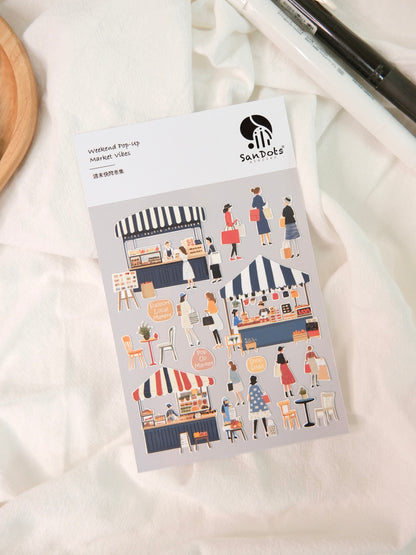 Weekend Pop-Up Market Vibes | Sticker Sheet