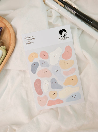 Soft Shapes Paint My Day | Sticker Sheet