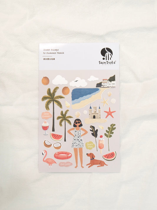 Sweet Escape to Summer Beach | Sticker Sheet