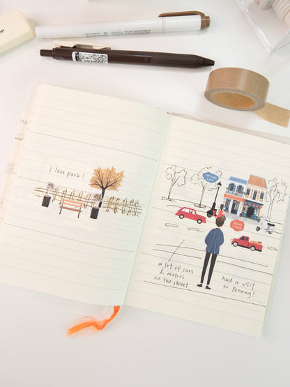 Walking Into the Old Street | Sticker Sheet