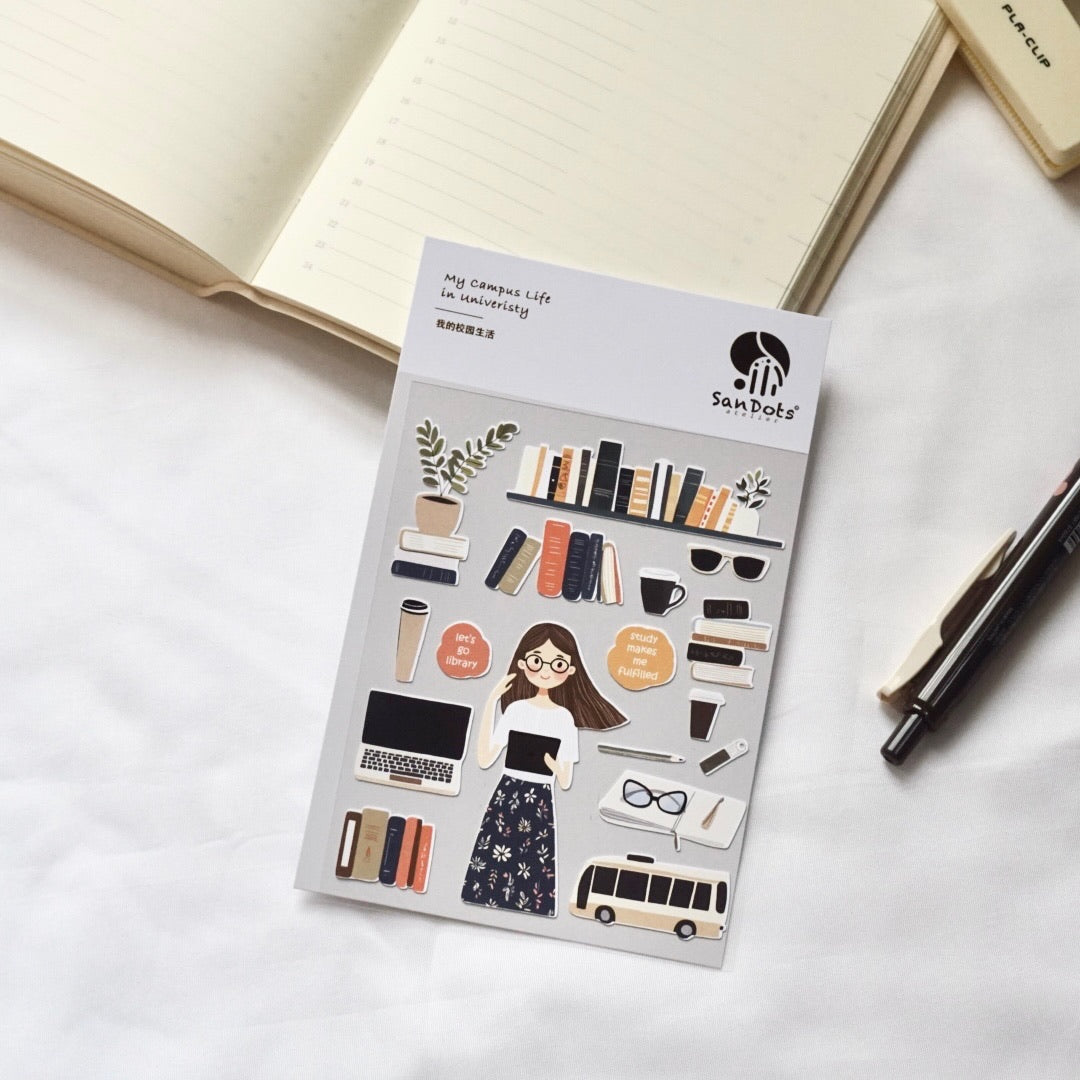 My Campus Life in University | Sticker Sheet