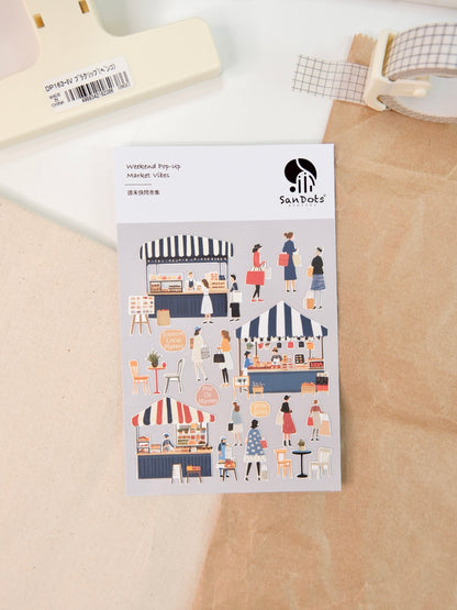 Weekend Pop-Up Market Vibes | Sticker Sheet
