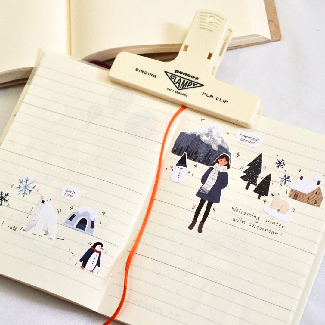 Warm Moments Walking in Snow | Sticker Sheet
