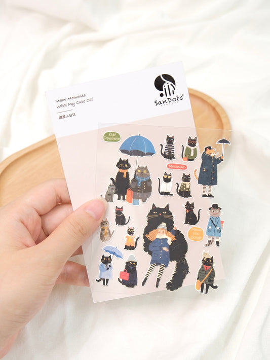 Meow Moments with My Cute Cat | Sticker Sheet