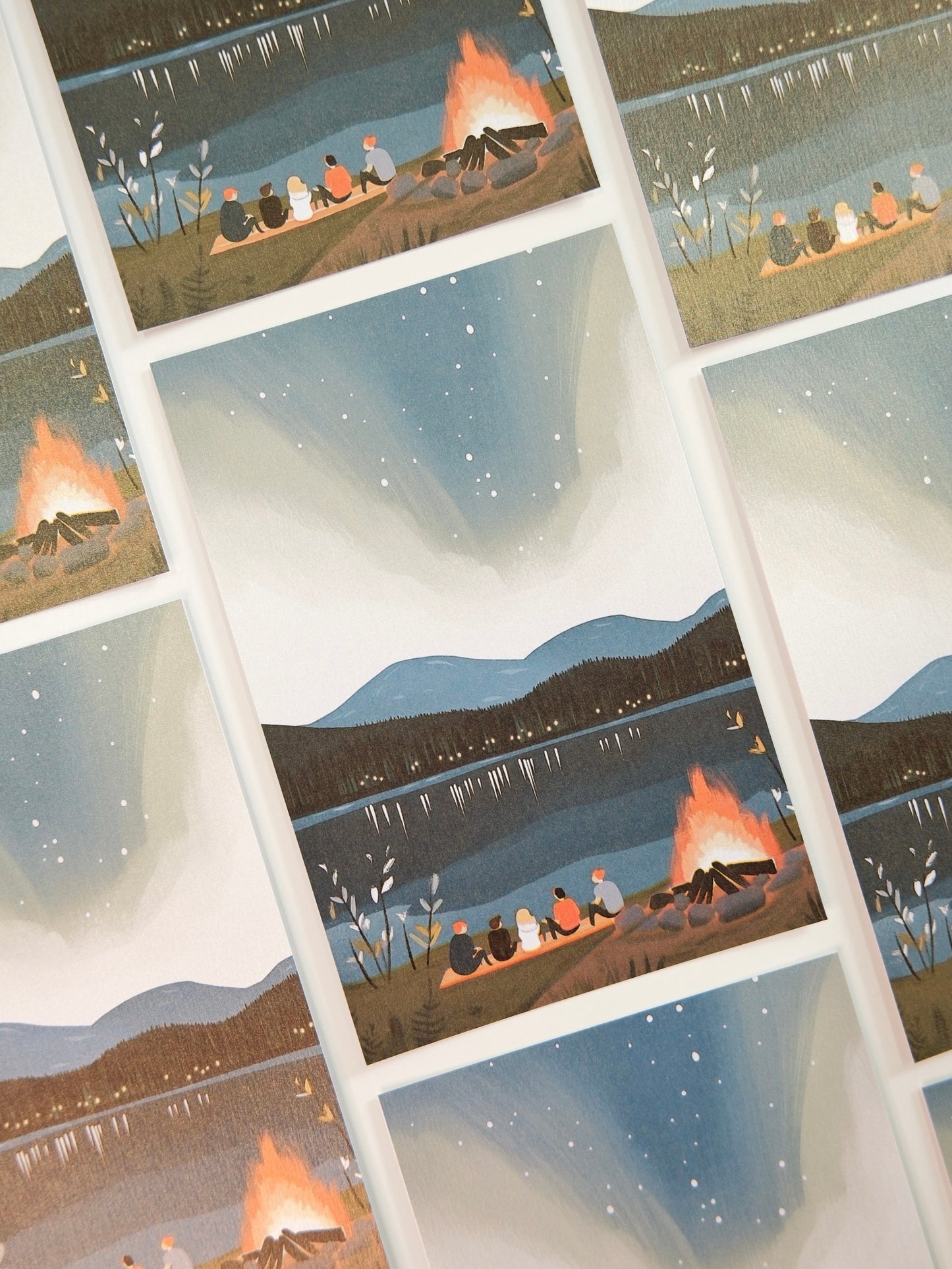 Friendship Beneath Aurora | Postcard
