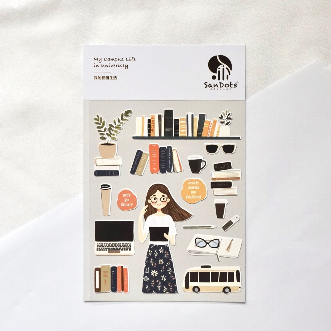 My Campus Life in University | Sticker Sheet