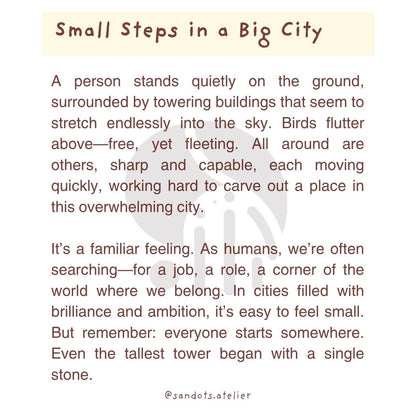 Small Steps in a Big City | Pocket Mirror Badge