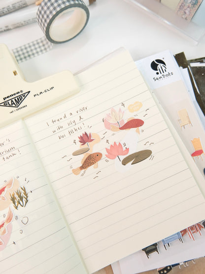 Prosperity Flows with Koi Fish | Sticker Sheet