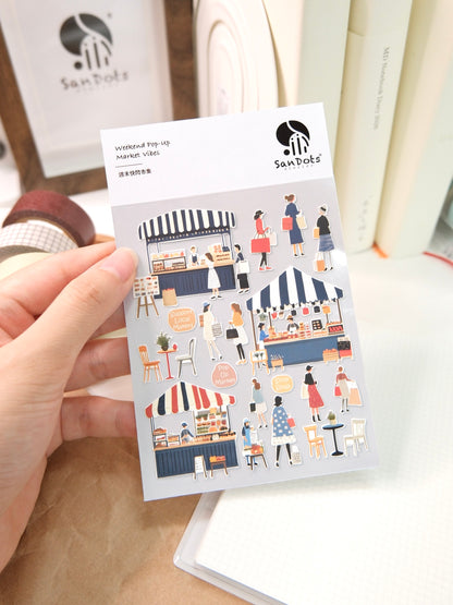 Weekend Pop-Up Market Vibes | Sticker Sheet