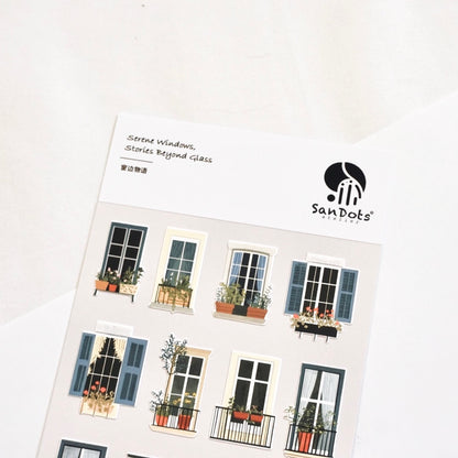 Serene Windows, Stories Beyond Glass | Sticker Sheet