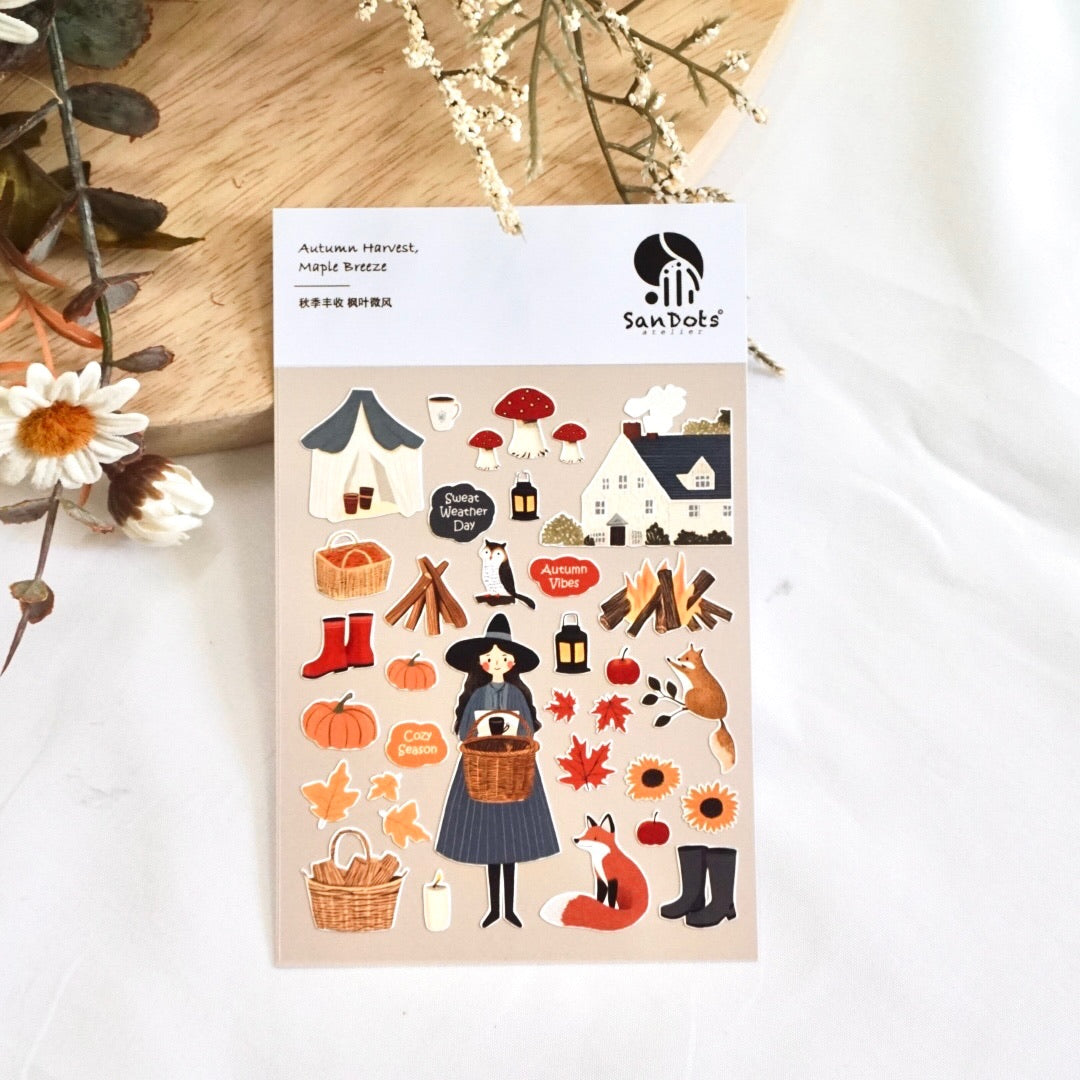 Autumn Harvest, Maple Breeze | Sticker Sheet