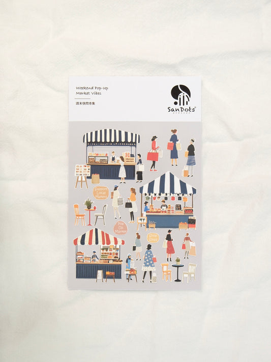Weekend Pop-Up Market Vibes | Sticker Sheet
