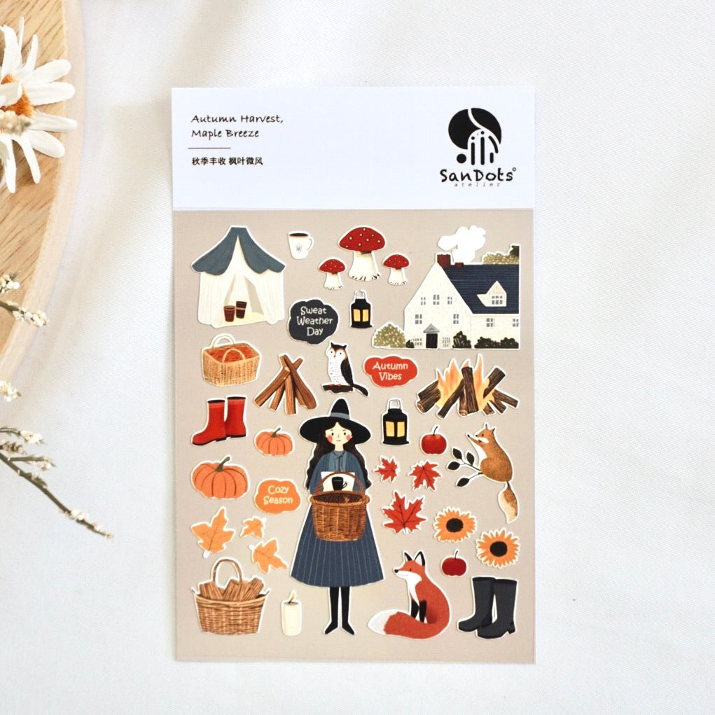 Autumn Harvest, Maple Breeze | Sticker Sheet