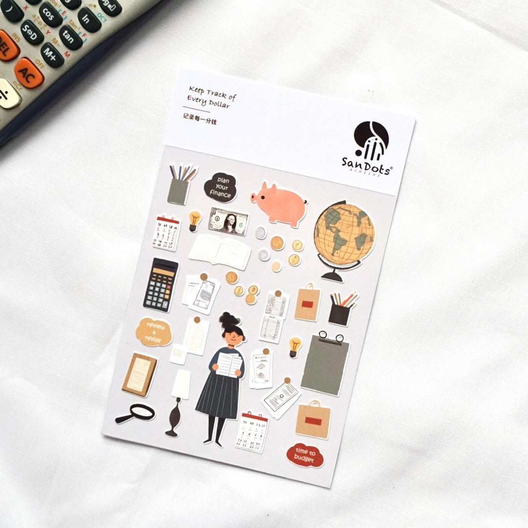 Keep Track of Every Dollar | Sticker Sheet