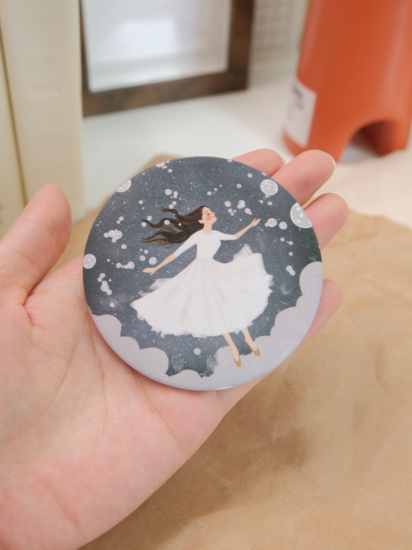 Let Yourself Pause | Pocket Mirror Badge