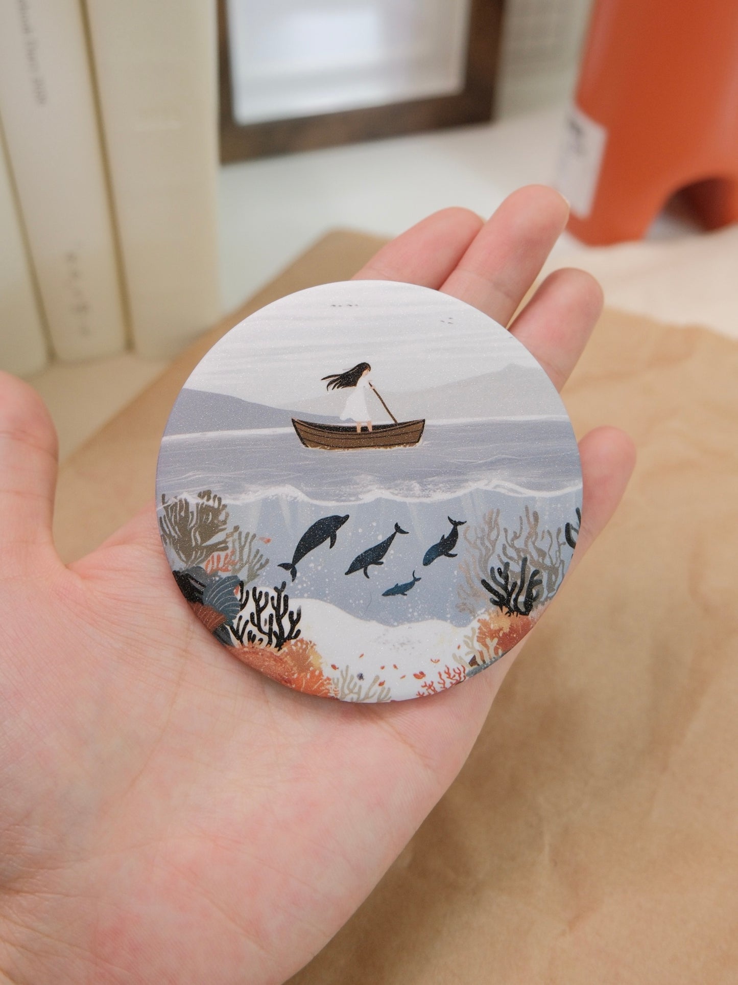 Sail Toward What You Love | Pocket Mirror Badge