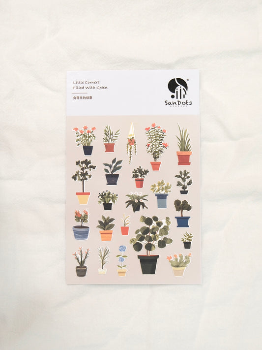 Little Corners Filled With Green | Sticker Sheet
