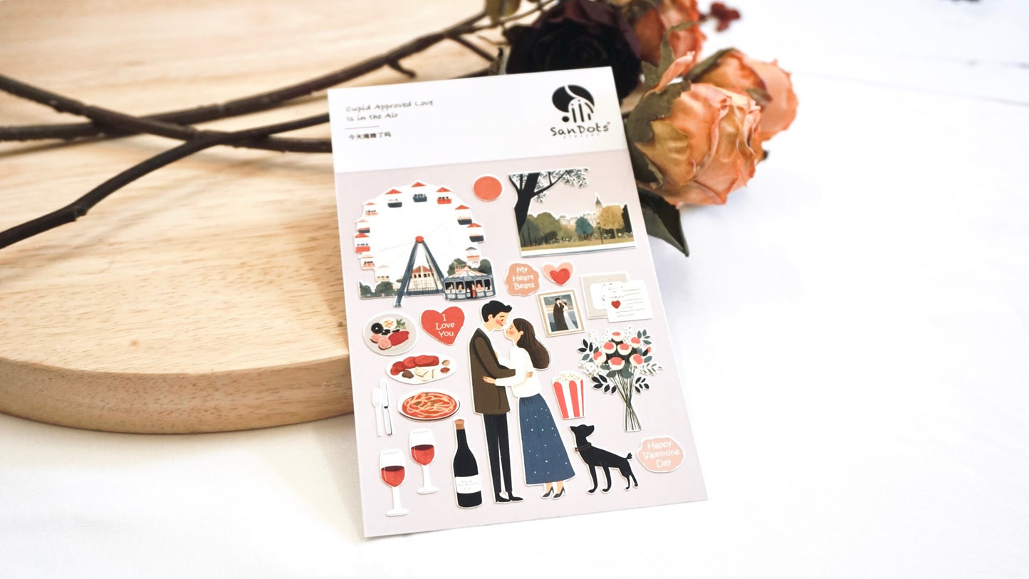 Cupid Approved Love is in the Air | Sticker Sheet