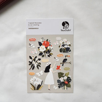 Tropical Blossoms in Our Country | Sticker Sheet