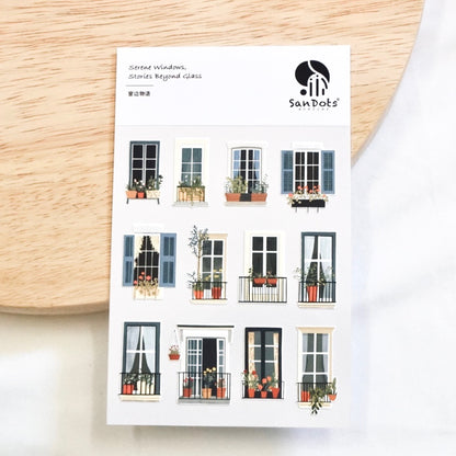 Serene Windows, Stories Beyond Glass | Sticker Sheet
